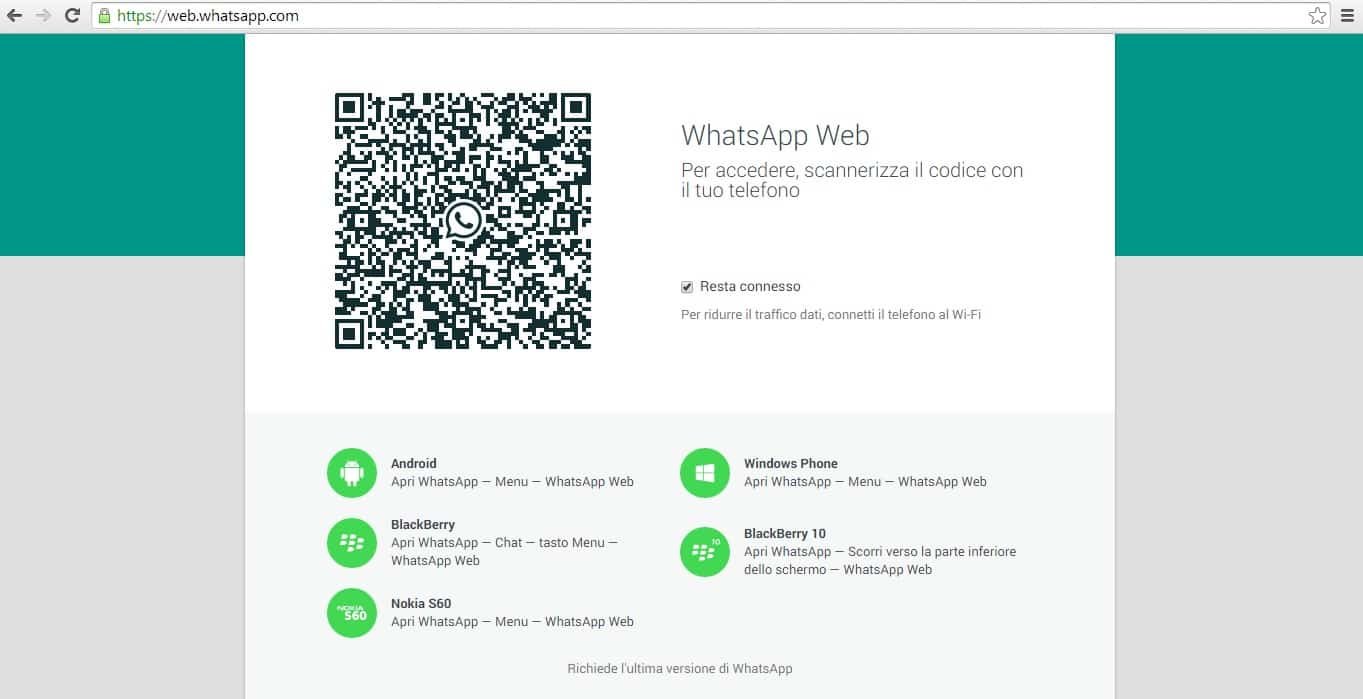 Whatsapp Web e le notifiche push dell'app sul pc